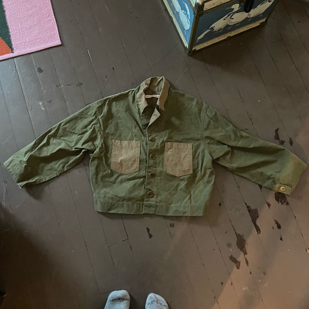 Emma Rothkopf Waxed Canvas Cropped Jacket Size S